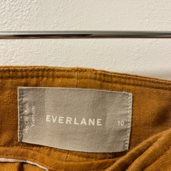 Everlane Linen Way-High Drape Pant in Tawny Brown - Picture 2 of 2